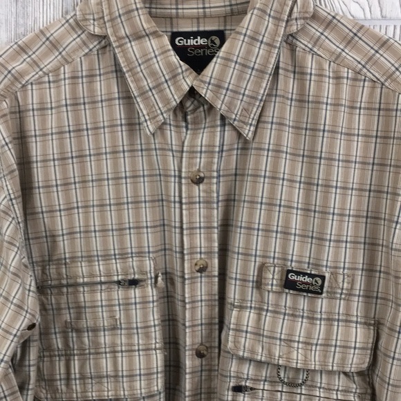Guide Series Mens Small Tan Plaid Outdoors Shirt - Picture 2 of 8